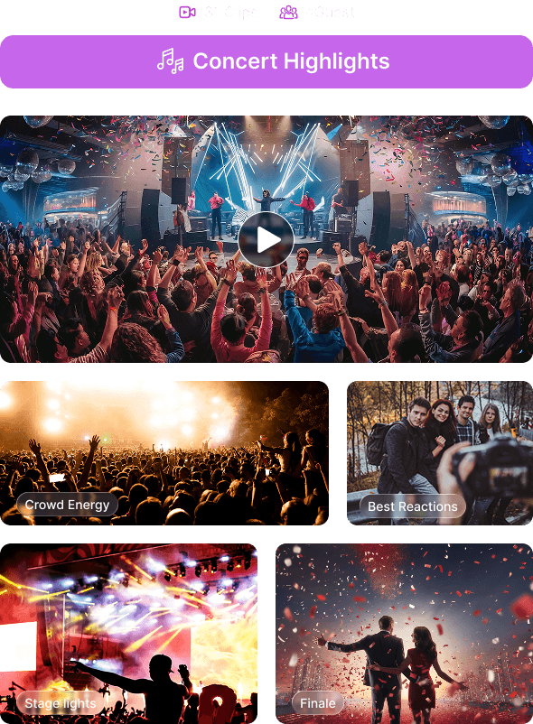 Concert highlights mockup