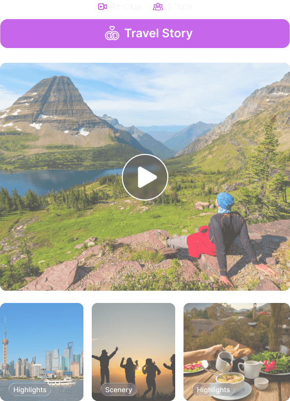 Travel story mockup